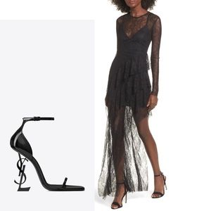 AFRM Black Lace Maxi Dress